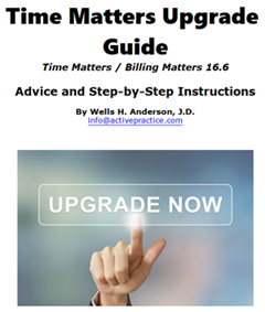 Time Matters Upgrade Guide v16  Save $50.00!