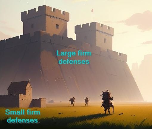 Small firms need defenses equal to big firm defense